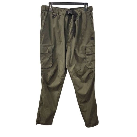 Ninth Hall Men's Olive Green Polyester Cargo Pants - Picture 8 of 15